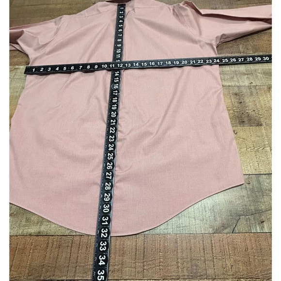 Brooks Brothers Shirt Mens 15.5-4/5 Red Traditional Fit Non Iron Long Sleeve - Picture 4 of 8